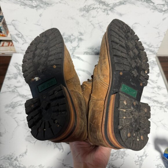 Ad Tec Women 8.5 Logger Boots Steel Toe Work Combat Shoe Leather Calf Lace Up - Picture 6 of 7